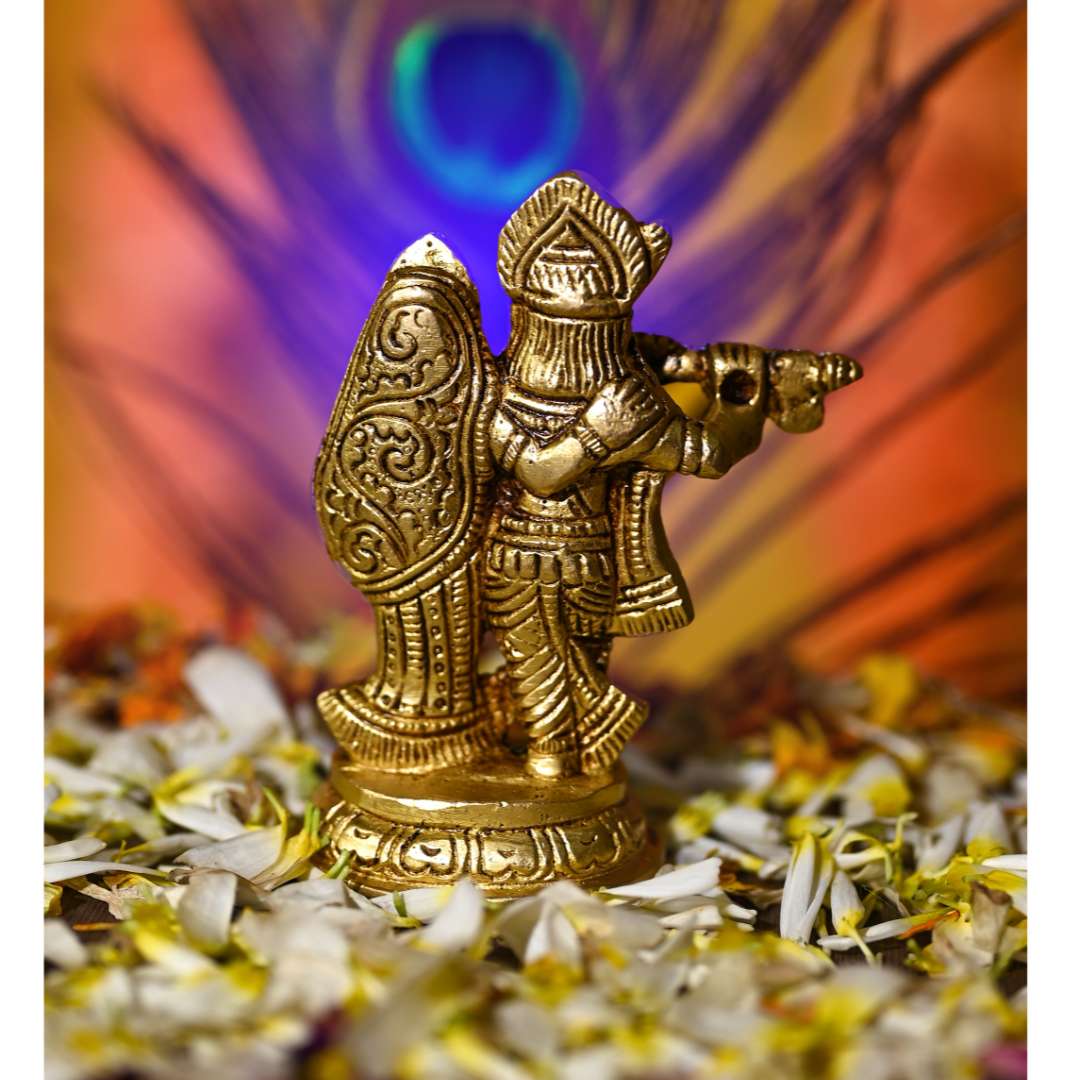Radha Krishna Brass Murti
