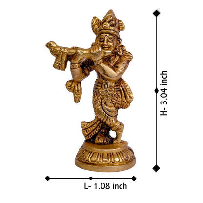 Standing Krishna with Bansuri Brass