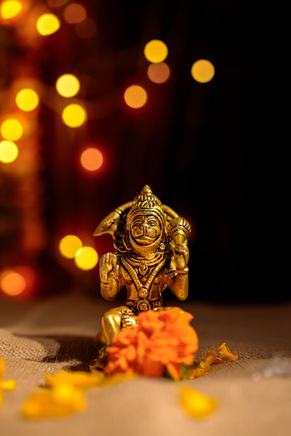 Hanuman Brass Murti in Abhaya Mudra