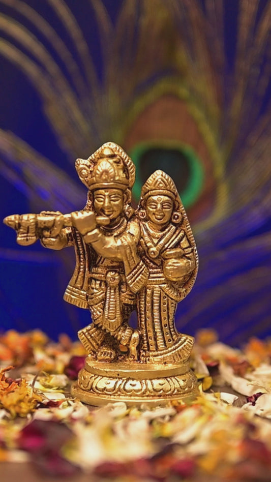 Radha Krishna Brass Murti